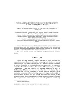 nonclassical kinetics for enzymatic reactions in two