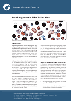 Aquatic Organisms in Ships` Ballast Water