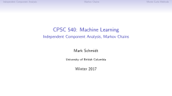 Independent Component Analysis, Markov Chains