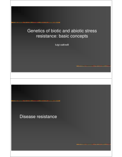 Genetics of biotic and abiotic stress resistance: basic concepts