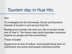 Tourism PPT important in learning how to construct vital data