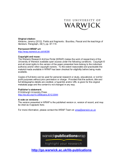 Fields and Fragments: Bourdieu, Pascal and the