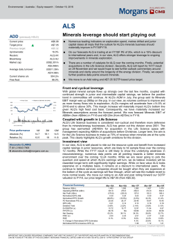 Minerals leverage should start playing out