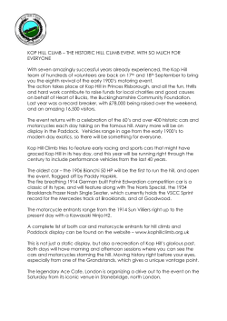 KOP HILL CLIMB &ndash; THE HISTORIC HILL CLIMB EVENT, WITH SO