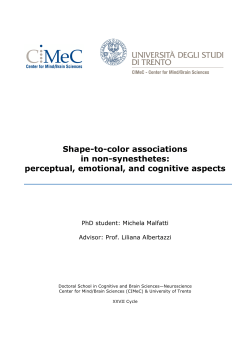 Shape-to-color associations in non-synesthetes - Unitn