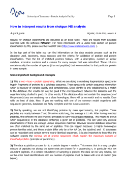 How to interpretate results from shotgun MS analysis