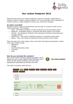 Our carbon footprint 2015