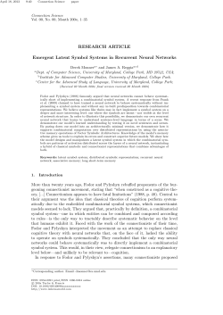 RESEARCH ARTICLE Emergent Latent Symbol Systems in