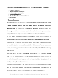 Controlled Environment Agriculture (CEA) LED Lighting Systems