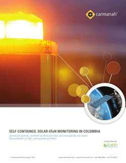 SELF-CONTAINED, SOLAR AToN MONITORING IN