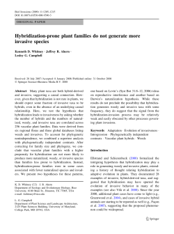 Hybridization-prone plant families do not generate more invasive