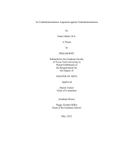 An Underdetermination Argument against Underdetermination by