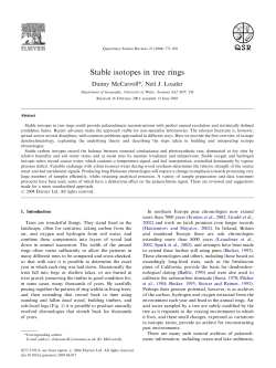 Stable isotopes in tree rings