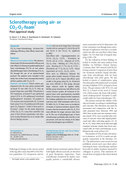 Sclerotherapy using air- or CO2 -O2 -foam