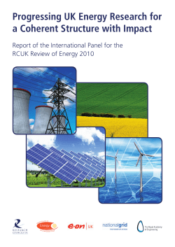 Progressing UK Energy Research for a Coherent Structure