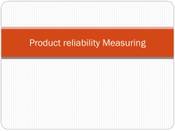 Product reliability Measuring