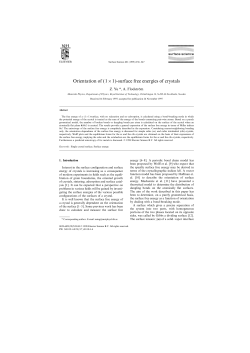 Orientation of (1&times;1)-surface free energies of crystals