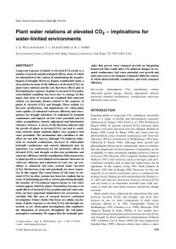 Plant water relations at elevated CO &ndash; implications for water