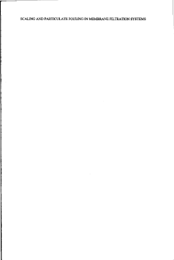 scaling and particulate fouling in membrane filtration systems