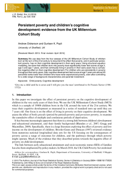 s cognitive development: evidence from the UK Millennium Cohort