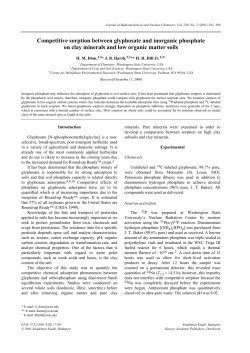 Competitive sorption between glyphosate and inorganic phosphate
