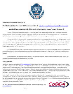 Capital One Academic All-District &reg; Women`s At