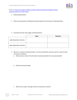 Essential Biology 3.8 8.2 C4 Photosynthesis