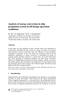 Analysis of energy conversion in ship propulsion system