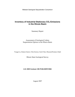 Inventory of Industrial Stationary CO2 Emissions in the Illinois Basin