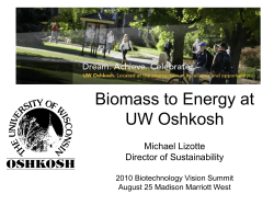 Biomass to Energy - University of Wisconsin Oshkosh