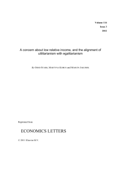 A Concern about Low Relative income, and the Alignment of
