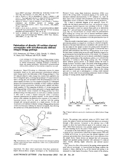 Fabrication of directly UV-written channel