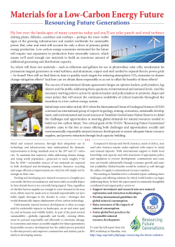 Materials for a Low-Carbon Energy Future