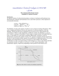 Quantitative Chemical Analysis (CHEM 318) Lab #3