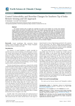 Coastal Vulnerability and Shoreline Changes for Southern Tip of