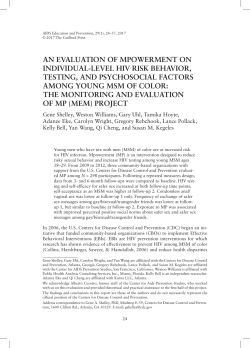 Evaluation of Mpowerment on HIV Risk Behavior, Testing, and