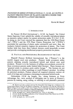 patent protection of plants grows under the supreme court`s latest