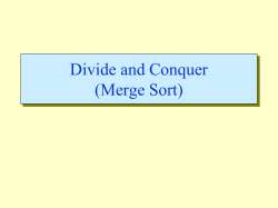 Divide and Conquer (Merge Sort)