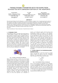 finding feasible parameter sets for shape from