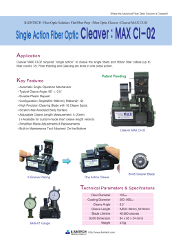 Single Action Fiber OpticCleaver : MAX CI-02