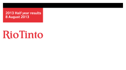 Rio Tinto Cost saving case studies