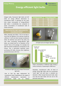 Energy efficient light bulbs