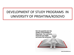 accreditation proces in university of prishtina