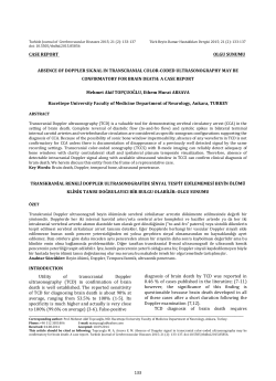 133 case report olgu sunumu absence of doppler