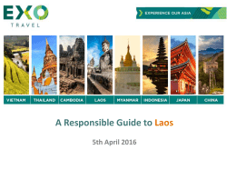 A Responsible Guide to Laos 5th April 2016