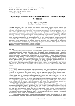 Improving Concentration and Mindfulness in