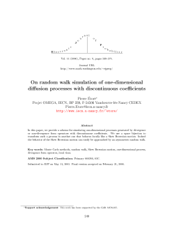 On random walk simulation of one-dimensional di