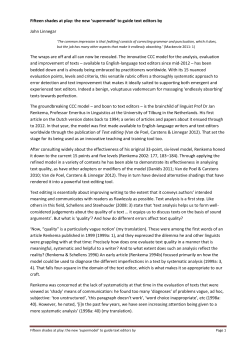 Fifteen shades at play: the new `supermodel` to guide text editors by