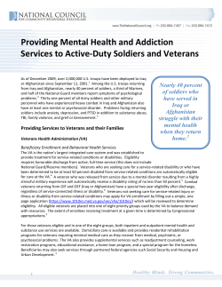 Providing Mental Health and Addiction Services to Active