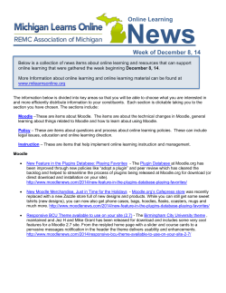 Online Learning News Week of December 8, 14